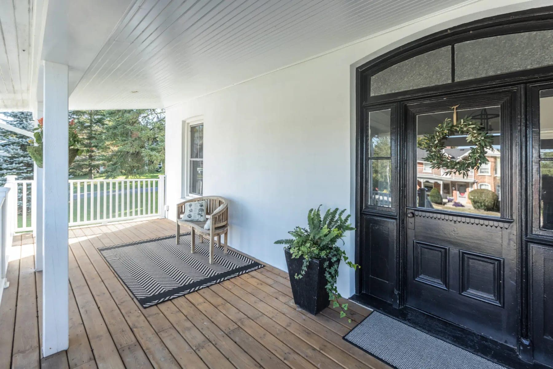 Freshly stained wooden deck on a residential GTA property